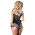 Cottelli - Glänzender Netz-Body (schwarz) - L