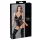 Cottelli Bondage - glänzender Body mit Handschellen (schwarz)