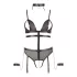 Cottelli Bondage - Strappy Open-Body mit Ketten (Schwarz) - L