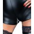 Noir - Glänzender Langarm-Short-Overall (Schwarz)