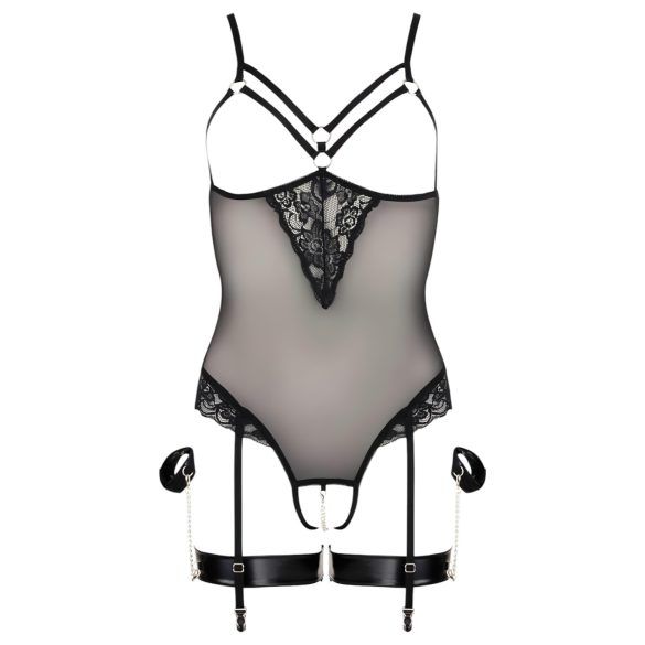 Cottelli Bondage - Metallringe Body & Handfesseln (schwarz)