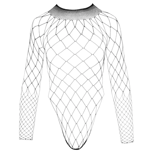 NO:XQSE - Langarm-Netz-Body - Schwarz (S-L)