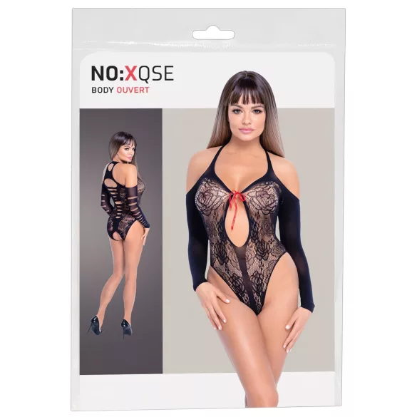 NO:XQSE - Body mit Schleife, langarm - schwarz (S-L)