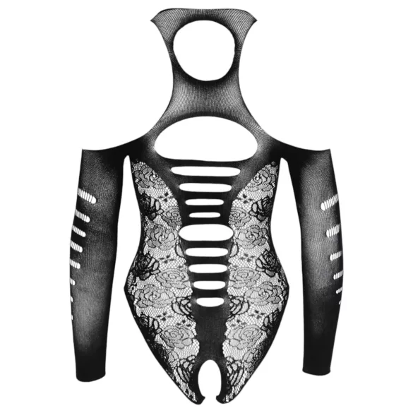 NO:XQSE - Body mit Schleife, langarm - schwarz (S-L)