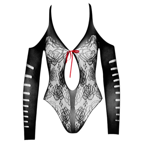 NO:XQSE - Body mit Schleife, langarm - schwarz (S-L)
