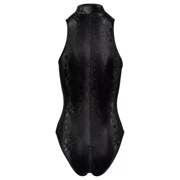 Cottelli Party - Schlangenhautmuster Body (schwarz)