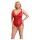 Cottelli Curves - Transparenter Spitzen-Body (Rot) - 3XL