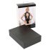 Abierta Fina - Strasszierter Body mit Spitze (schwarz) - M