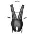 Cottelli Bondage - Spitzen-Body mit Halsband (Schwarz) - M