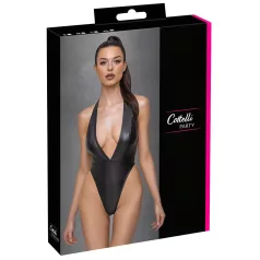 Cottelli Party - Glänzender Neckholder-Body (Schwarz) - M