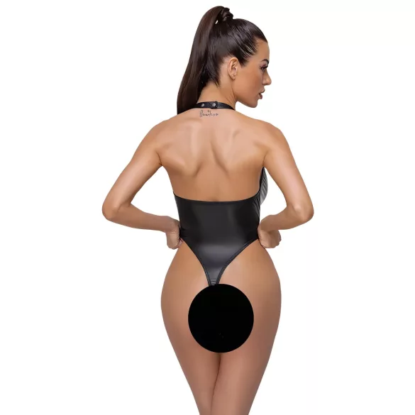 Cottelli Party - Glänzender Neckholder-Body (Schwarz) - M