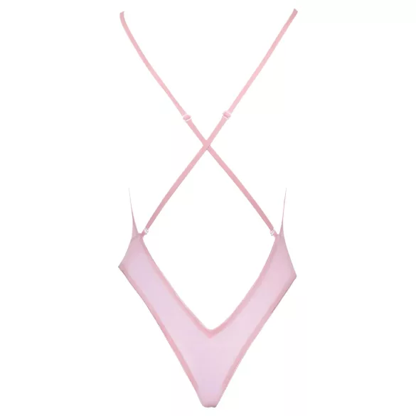 Kissable - Body mit Rosenspitze (Pink) - L/XL