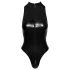 Noir - Schlangenhautmuster-Body (schwarz) - XL