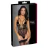 Cottelli - Offener, riemchen Body mit Strumpfhalter (schwarz) - L