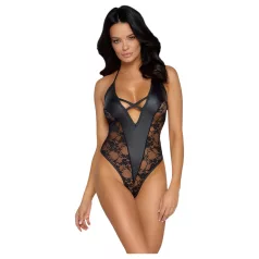 Cottelli Party - Blumenmuster-Body (schwarz)