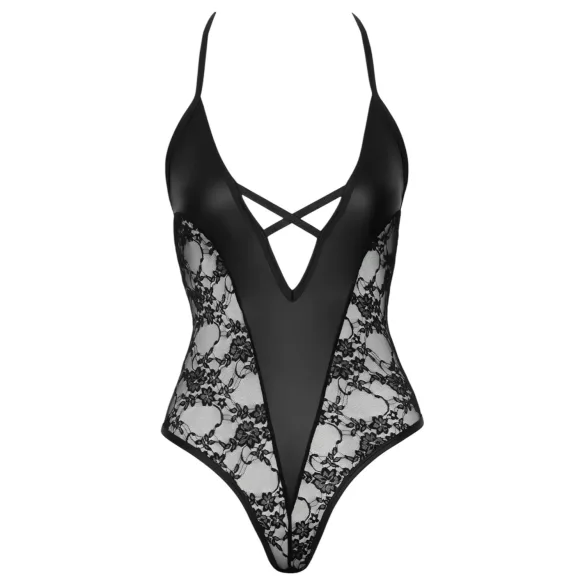 Cottelli Party - Blumenmuster-Body (schwarz)