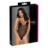 Cottelli - bestickter, offener Spitzenbody (schwarz-lila) - M