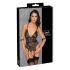Cottelli Bondage - offener Body mit Fesseln (schwarz)