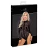 Noir - Langarm-Body mit Leopardenmuster (Schwarz) - M