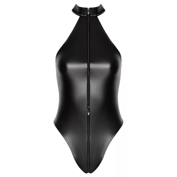 Noir - glänzender Neckholder-Body (schwarz)