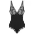 Obsessive Luvae - Body mit transparentem Brustteil (schwarz) - L/XL