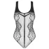 Obsessive B335 - Transparenter, offener Body (schwarz) - S-L