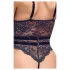 Cottelli - Offener Strapscatsuit (Schwarz)