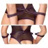 Cottelli Bondage - offener Body mit Armfesseln (schwarz)
