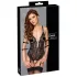 Cottelli Bondage - offener Spitzenbody (schwarz)