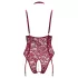 Cottelli Curves - Kettenglied-Spitzenbody (Rot) - 3XL