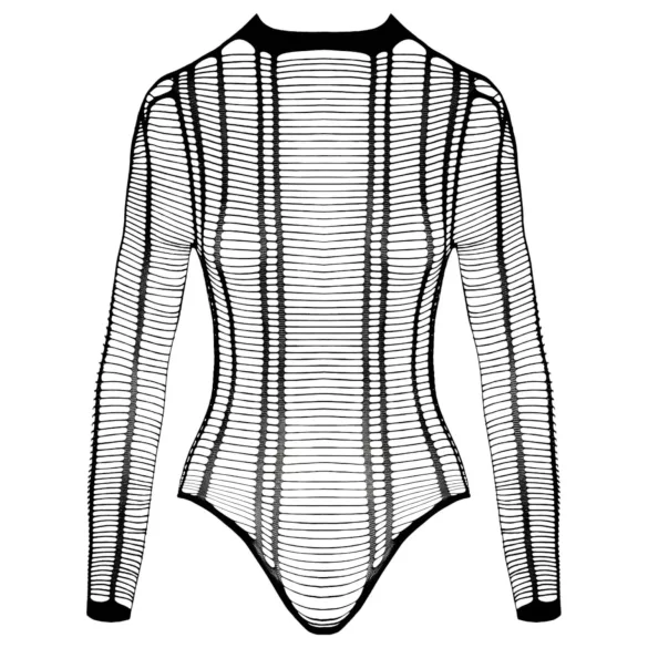Cottelli - Gestreifter offener Body (Schwarz) - S-L