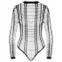 Cottelli - Gestreifter offener Body (Schwarz) - S-L