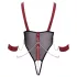 Cottelli Bondage - Offener Body mit Riemen und Kette (Schwarz) - L