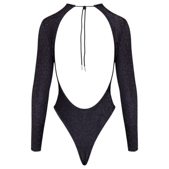 Cottelli - Glitzernder Body mit offenem Rücken (Schwarz)