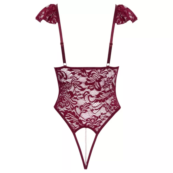 Cottelli - Perlenbesetzter Spitzenbody (Rot)