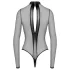 Noir - transparenter Body mit Kreuzmuster (schwarz)