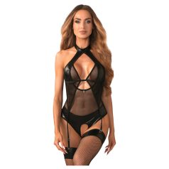   Obsessive Dominna - transparenter, schimmernder Body (schwarz)