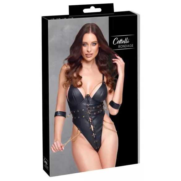 Cottelli - Bondage-Body mit Ketten (schwarz) - M