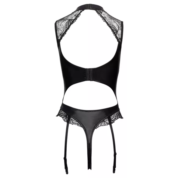 Cottelli - Body mit Strapsen, im Schritt offen (schwarz) - M