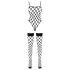 Cottelli Fantasy - schwarzes Netz-Body-und-Strapsstrümpfe-Set (S-L)