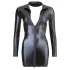 Cottelli - Glänzendes Minikleid mit langen Ärmeln (schwarz)