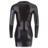 Cottelli - Glänzendes Minikleid mit langen Ärmeln (schwarz) - XL