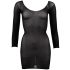 NO:XQSE - Langarm, transparente Catsuit - Schwarz (S-L)