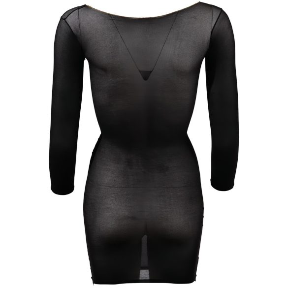 NO:XQSE - Langarm, transparente Catsuit - Schwarz (S-L)