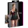 Cottelli Plus Size - Glänzendes Kleid mit rotem Korsett (schwarz) - XXXXL