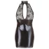 Cottelli - Spitzen Minikleid mit glänzendem Halsband (schwarz)