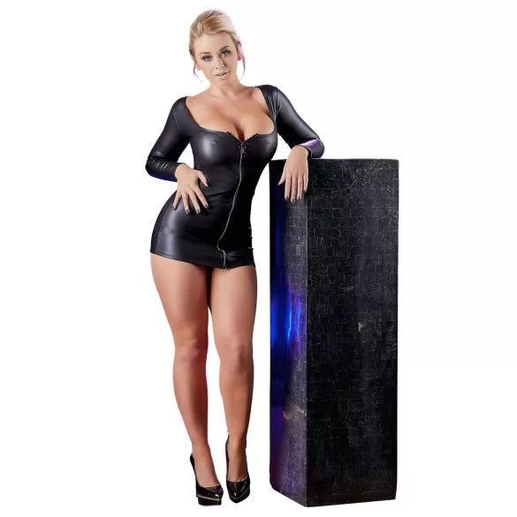 Cottelli - Partykleid mit Strassreißverschluss (schwarz)