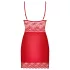 Obsessive Lovica - Spitzen-Negligé und String (Rot) - L/XL