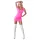 Cottelli Party - Glänzendes, kurzärmeliges Minikleid (Pink) - XL