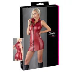   Cottelli Party - glänzendes, ärmelloses Minikleid mit Reißverschluss (rot) - M